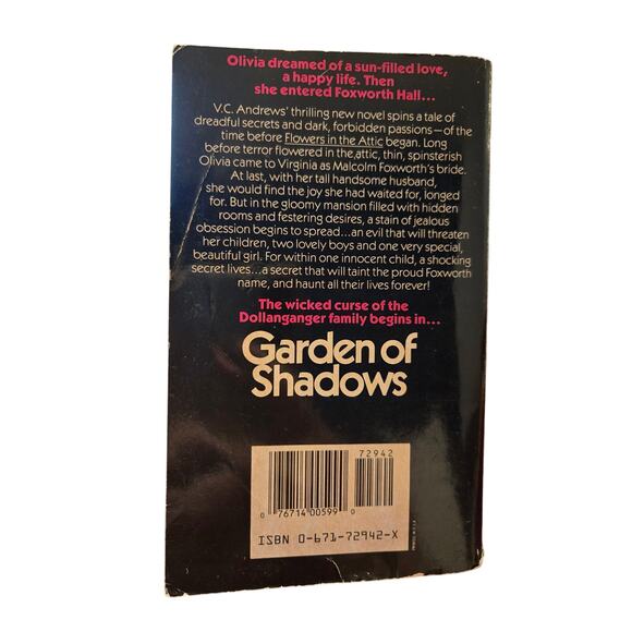 V.C. Andrews GARDEN OF SHADOWS Dollanganger Prequel Gothic Horror 067172942X - Picture 5 of 8